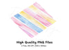 Pastel Striped Backgrounds Clipart Bundle