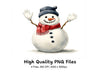 Cute Snowman Winter Clipart Bundle