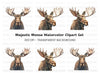Majestic Moose Head Clipart Bundle
