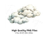 Fluffy Cotton Clouds Botanicals Clipart Bundle