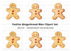 Cute Gingerbread Man Christmas Clipart Bundle