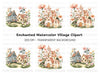 Enchanted Floral Houses Clipart Bundle
