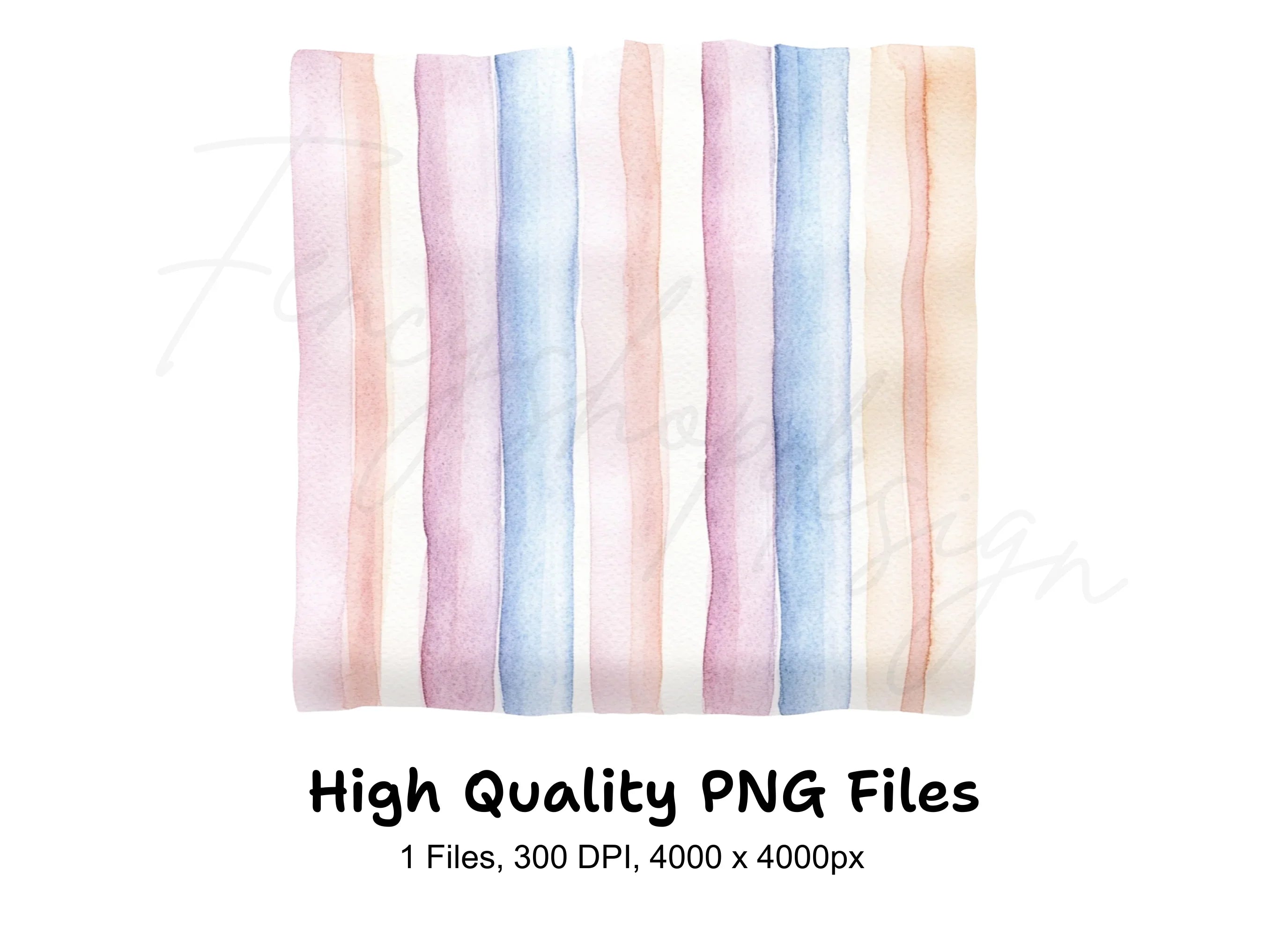 Vertical Pastel Stripes Clipart Bundle