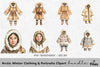 Arctic Winter Clothing Portraits Clipart Bundle