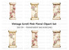 Vintage Floral Scroll Clipart Bundle