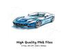 Dynamic Blue Sports Cars Clipart Bundle
