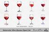 Wine Glasses Clipart Bundle