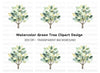 Green Tree Clipart Bundle