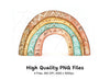 Boho Rainbow Clipart Bundle