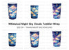 Starry Night Clouds Tumbler Clipart Bundle