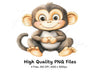 Adorable Monkey Clipart Bundle