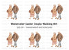 Walking Elderly Couple Clipart Bundle