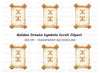 Tribal Symbols Rustic Scroll Clipart Bundle