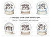 Cute Puppies in Snow Globe Clipart Bundle