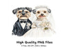 Cute Dog Wedding Clipart Bundle