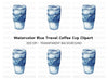 Blue Coffee Cup Clipart Bundle