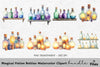Magical Potion Bottles Clipart Bundle