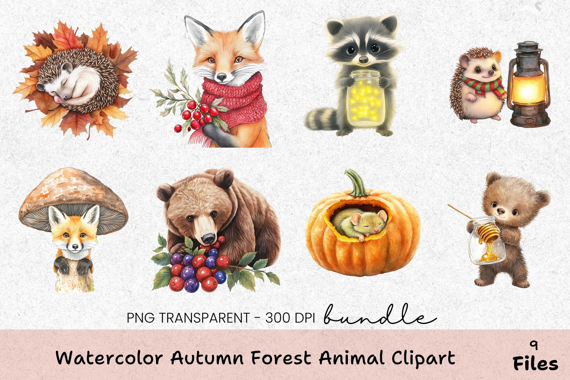 Autumn Forest Animal Clipart Bundle - CraftNest - Digital Crafting and Art