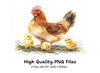 Charming Hen and Chicks Clipart Bundle