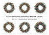 Pinecone Wreaths Clipart Bundle
