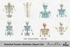 Detailed Human Skeleton Clipart Bundle