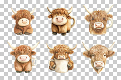 Highland Cow Design Mug Wrap Bundle - CraftNest - Digital Crafting and Art