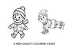 Christmas Elf Tangled in Lights Coloring Books
