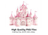 Pink Princess Castle Clipart Bundle