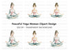 Meditating Women Yoga Clipart Bundle