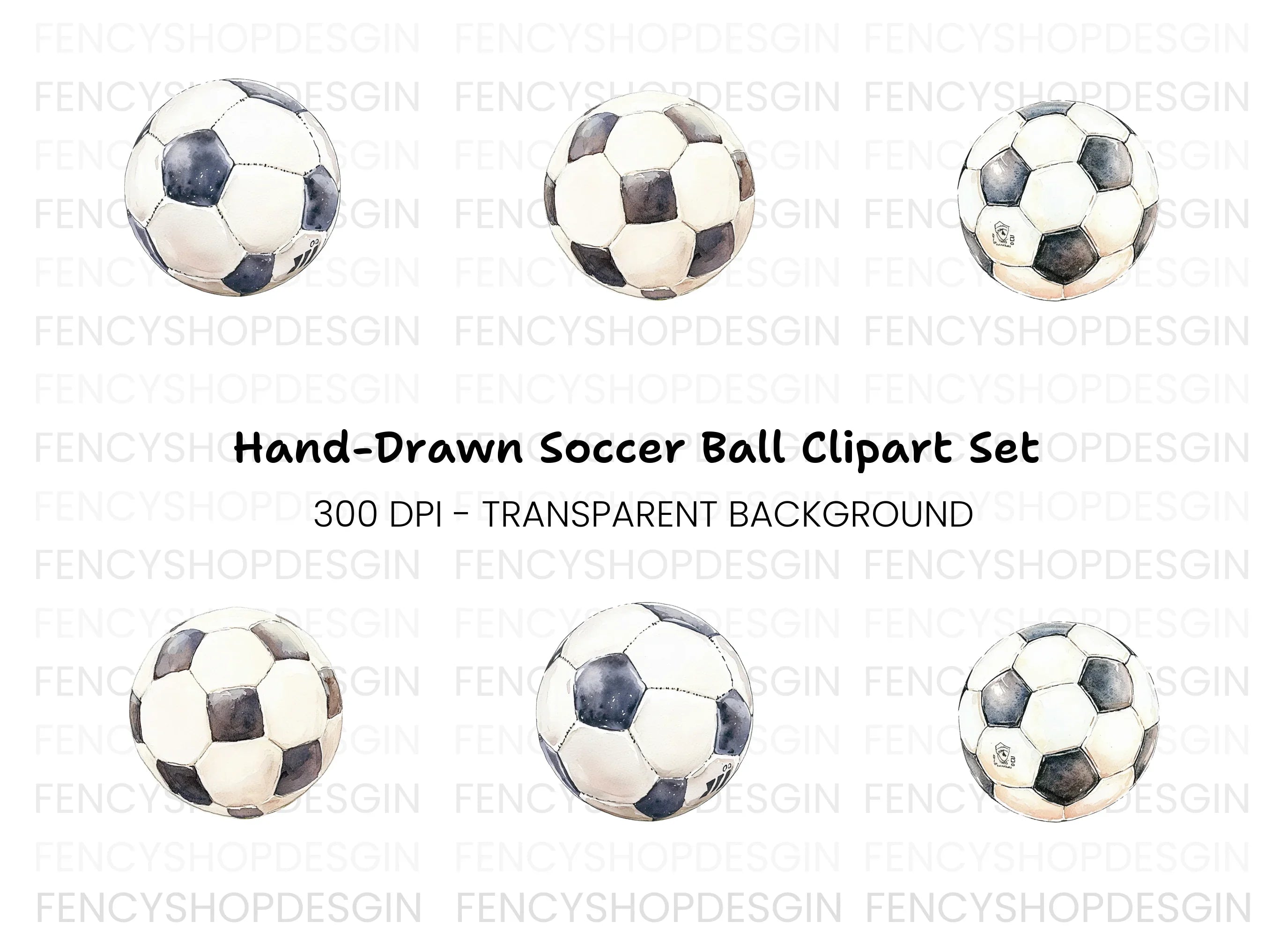 Soccer Ball Clipart Bundle