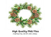 Festive Holiday Wreath Clipart Bundle