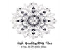 Elegant Monochrome Mandala Clipart Bundle