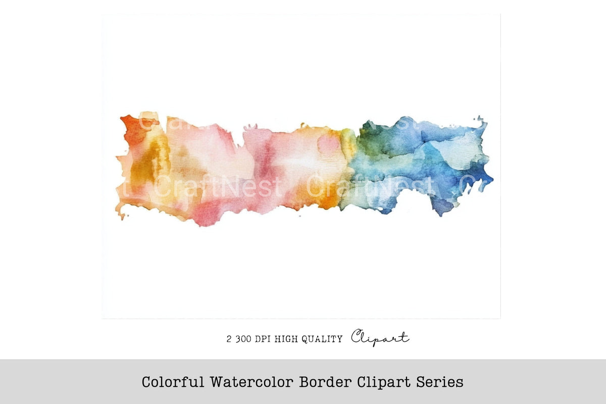 Colorful Border Series Clipart Bundle