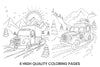 Christmas Truck Mountain Road Coloring Books