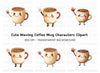 Waving Mug Clipart Bundle