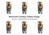 Western Cowboy Tumbler Clipart Bundle