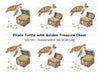 Treasure Chest and Turtle Clipart Bundle