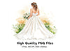 Elegant Bride Wedding Dress Clipart Bundle