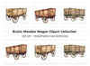 Vintage Wooden Wagon Clipart Bundle
