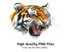 Roaring Tiger Head Clipart Bundle