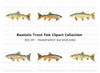 Brown Trout Fish Clipart Bundle