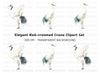 Elegant Japanese Crane Clipart Bundle