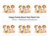 Happy Family Beach Day Clipart Bundle