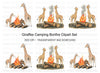Giraffes Camping Bonfire Clipart Bundle