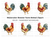 Vibrant Rooster Clipart Bundle