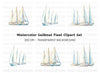 Sailboat Fleet Clipart Bundle