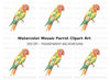 Geometric Parrot Clipart Bundle