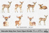 Adorable Baby Deer Fawn Clipart Bundle