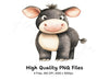 Baby Cow Clipart Bundle