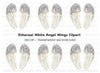 Sparkling White Angel Wings Clipart Bundle